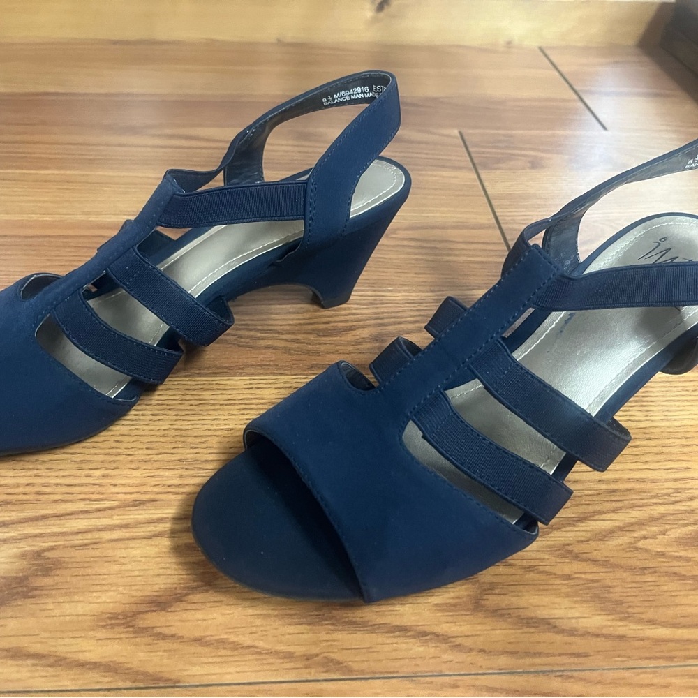 Impo Navy Strappy Heels
